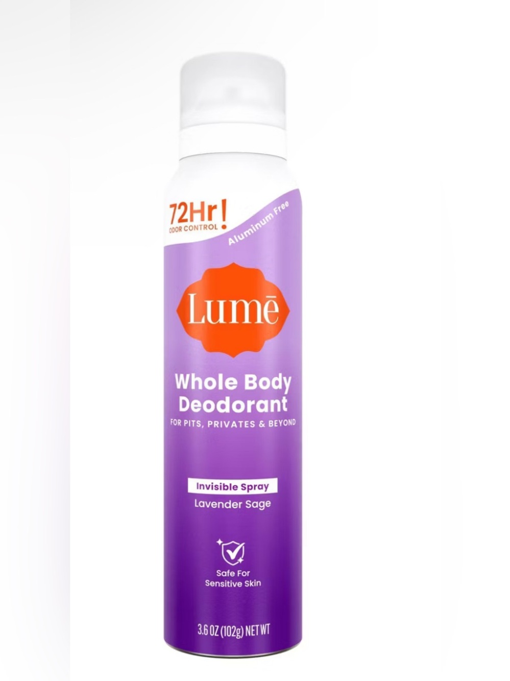 Lumē Lavender Sage Whole Body Deodorant Spray - Purple